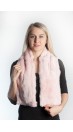 Pink rex fur scarf